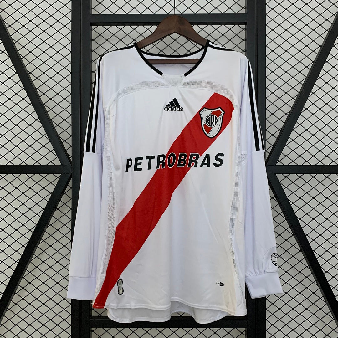 Camiseta Retro River Plate Local Manga Larga 06/07 - frente