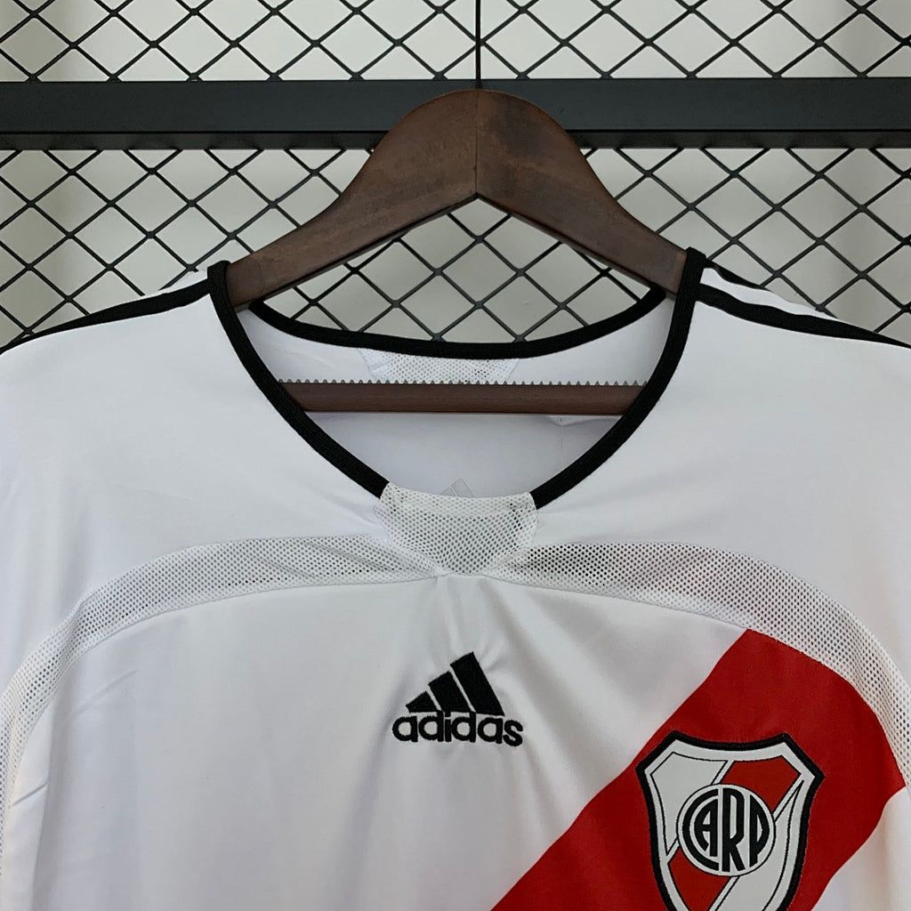 Camiseta Retro River Plate Local Manga Larga 06/07 - espalda