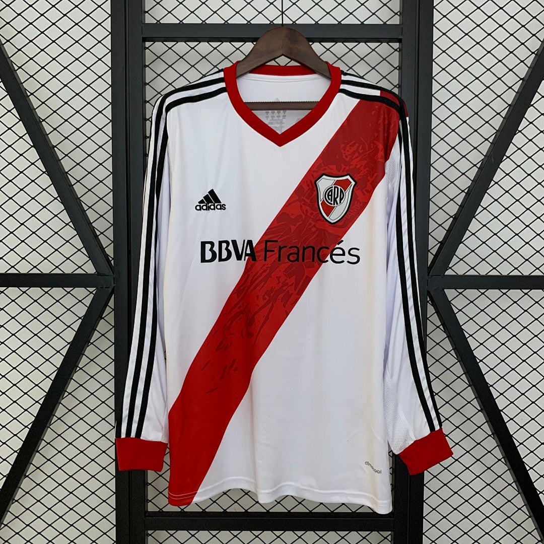 Camiseta Retro River Plate Local Manga Larga 13/14 - frente