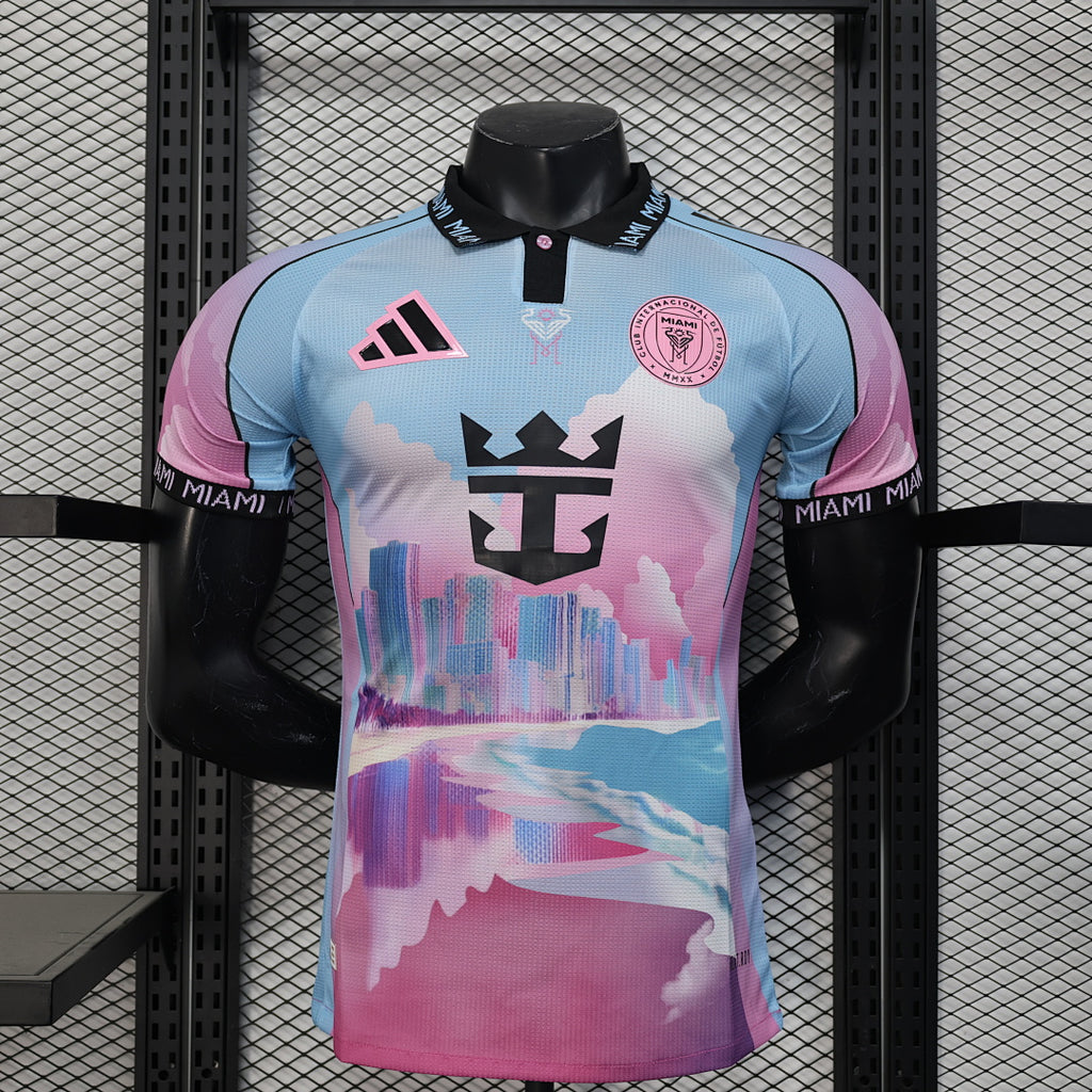 Camiseta Inter Miami Gris y Celeste Edición Especial 2025/26 Versión Jugador - frente