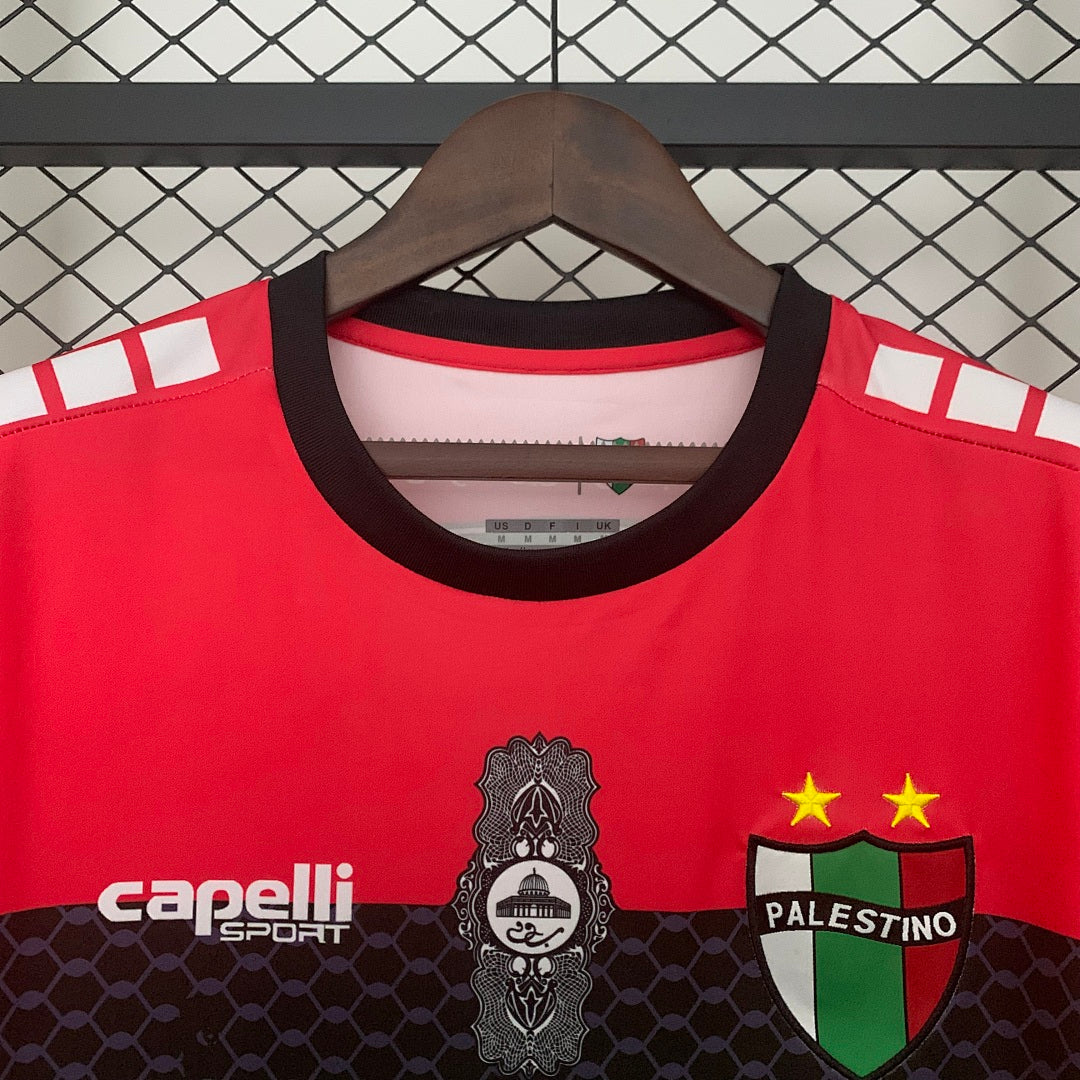 Camiseta Palestina Roja y Burdeos 2025/26 - espalda