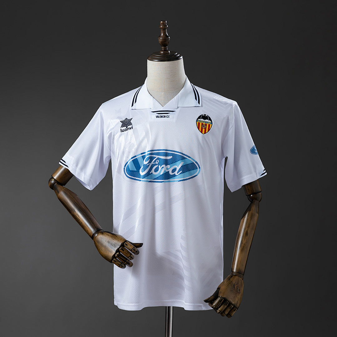 Camiseta Retro Valencia CF Local Gris y Gris Claro 99/00 - frente