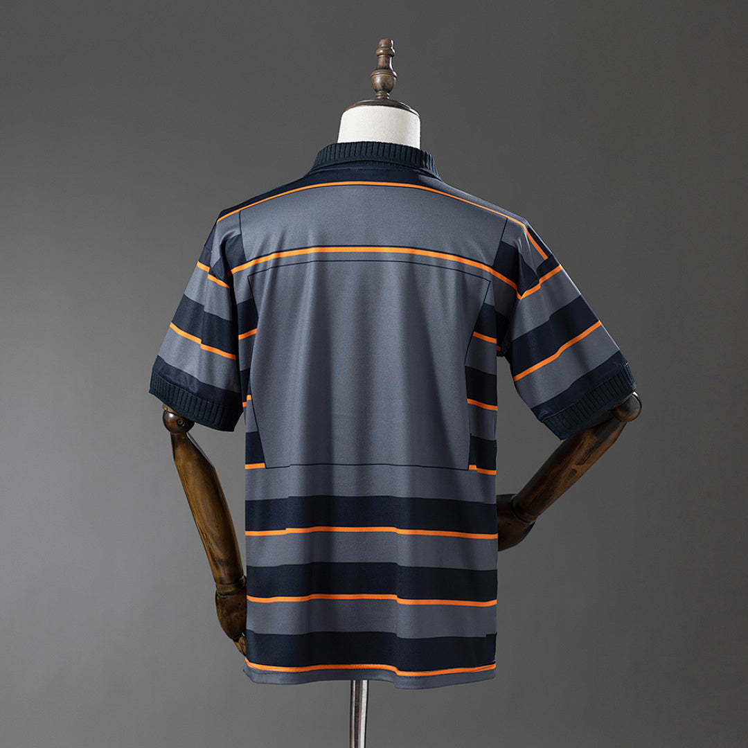 Camiseta Retro Valencia CF Visita Naranja y Azul Marino 99/00 - espalda