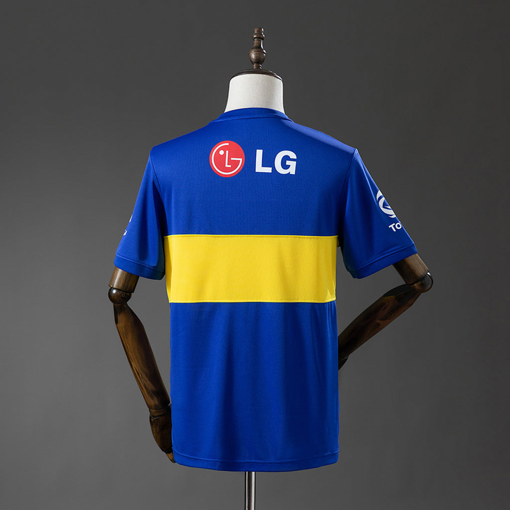 Camiseta Retro Boca Juniors Local Azul Marino y Gris 09/10 - espalda