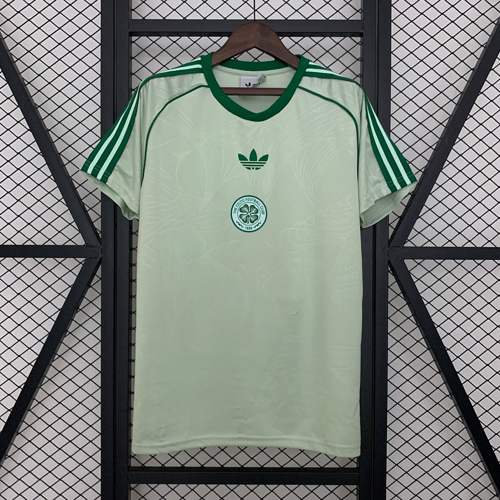 Camiseta Celtic Gris Claro y Negra Edición Especial 2025/26 - frente