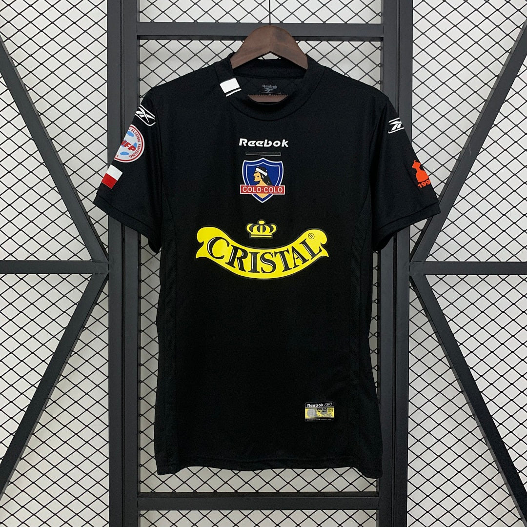 Camiseta Retro Colo Colo Visita Negra y Gris 2004 - frente