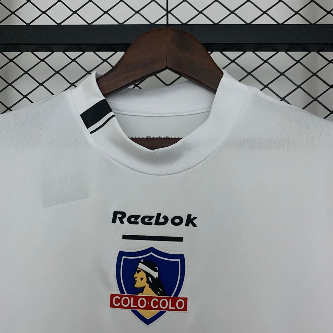 Camiseta Retro Colo Colo Local Gris Claro y Negra 2004 - espalda