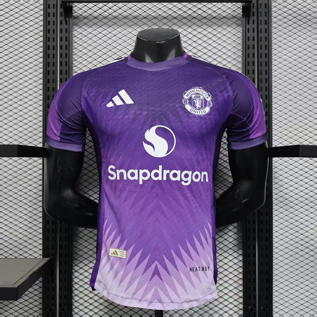 Camiseta Manchester United Morada y Gris Edición Especial 2025/26 Versión Jugador - frente
