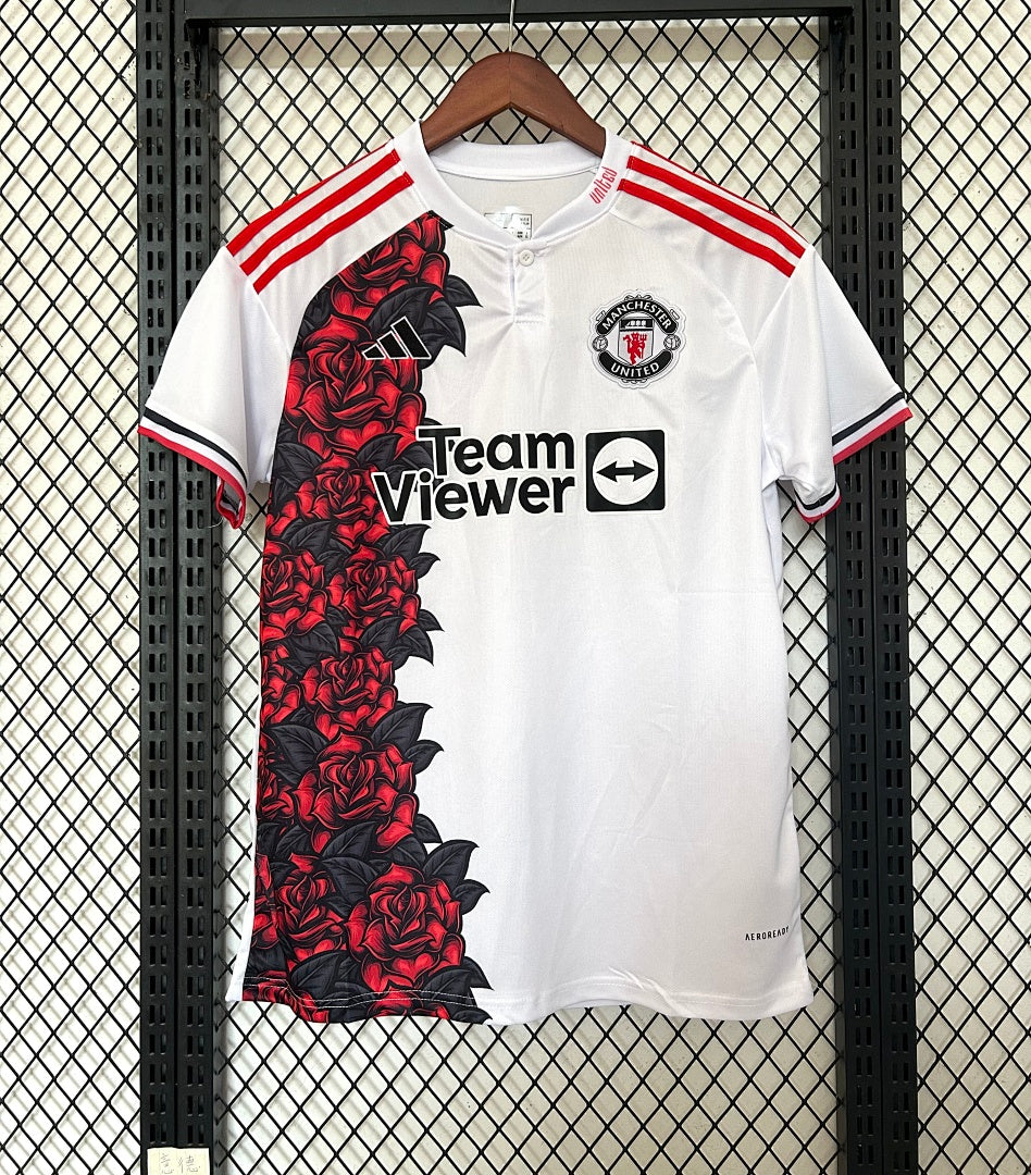 Camiseta Manchester United Blanca y Negra Edición Especial 2025/26 - frente