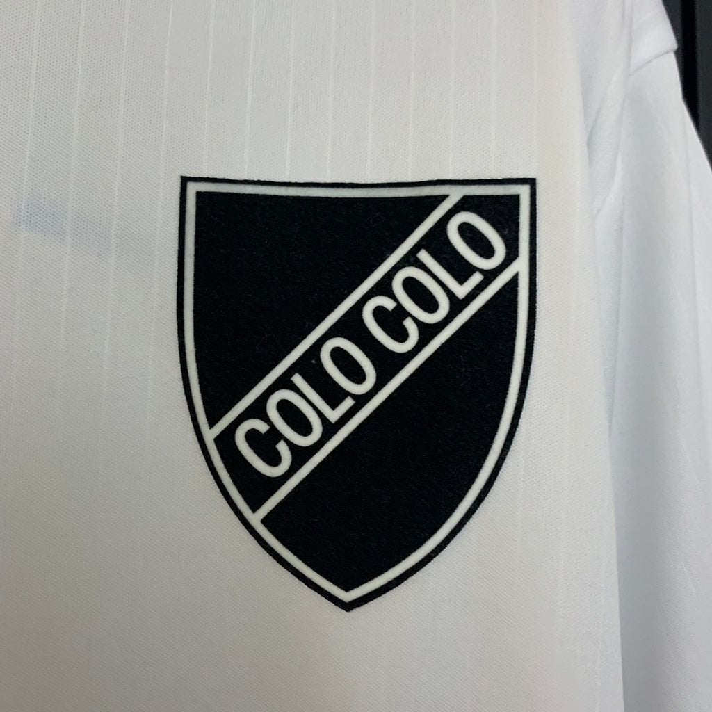 Camiseta Colo Colo Gris Claro y Negra Blanca 100º Aniversario 2025/26 - espalda