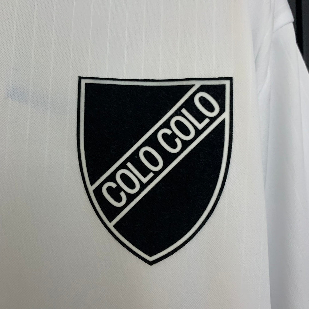 Camiseta Colo Colo Gris Claro y Negra Blanca 100º Aniversario 2025/26 - espalda