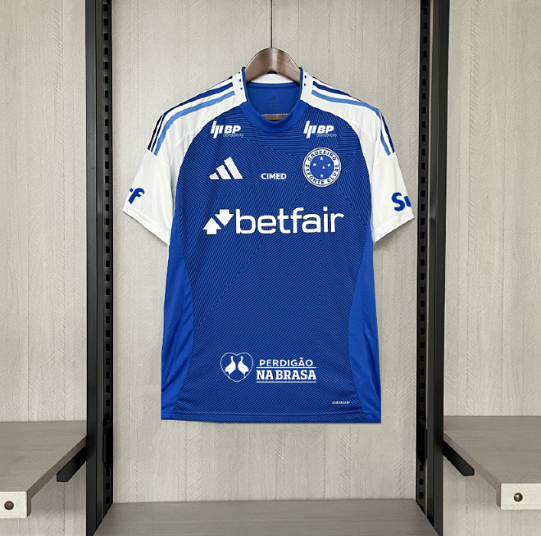 Camiseta Cruzeiro Local Con Sponsors 2025/26 - espalda