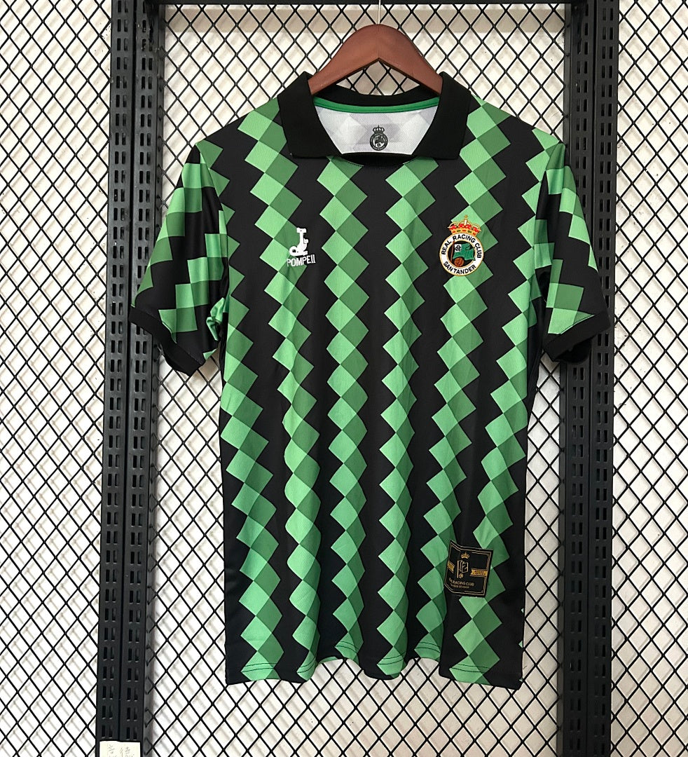 Camiseta Racing de Santander Negra y Verde 112º Aniversario 2025/26 - frente