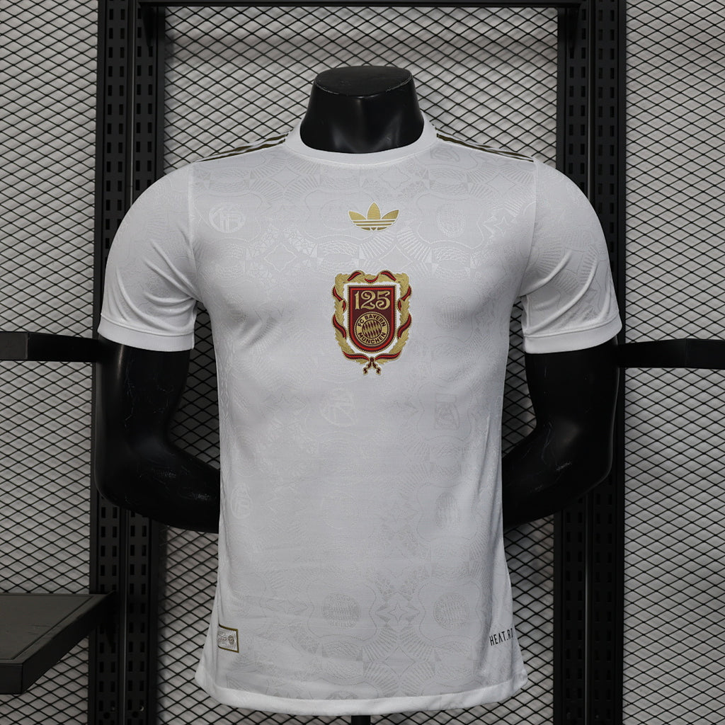 Camiseta Bayern Múnich Blanca 125º Aniversario 2025/26 Versión Jugador - frente