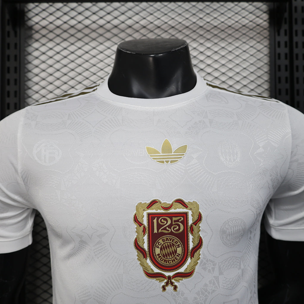 Camiseta Bayern Múnich Blanca 125º Aniversario 2025/26 Versión Jugador - espalda