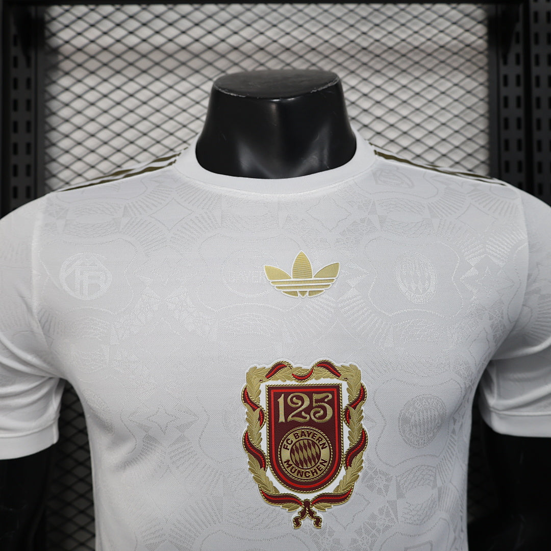Camiseta Bayern Múnich Blanca 125º Aniversario 2025/26 Versión Jugador - espalda