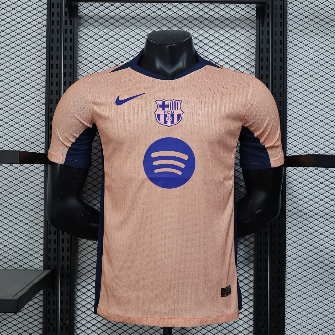 Camiseta FC Barcelona Naranja y Negra Edición Especial 2025/26 Versión Jugador - frente