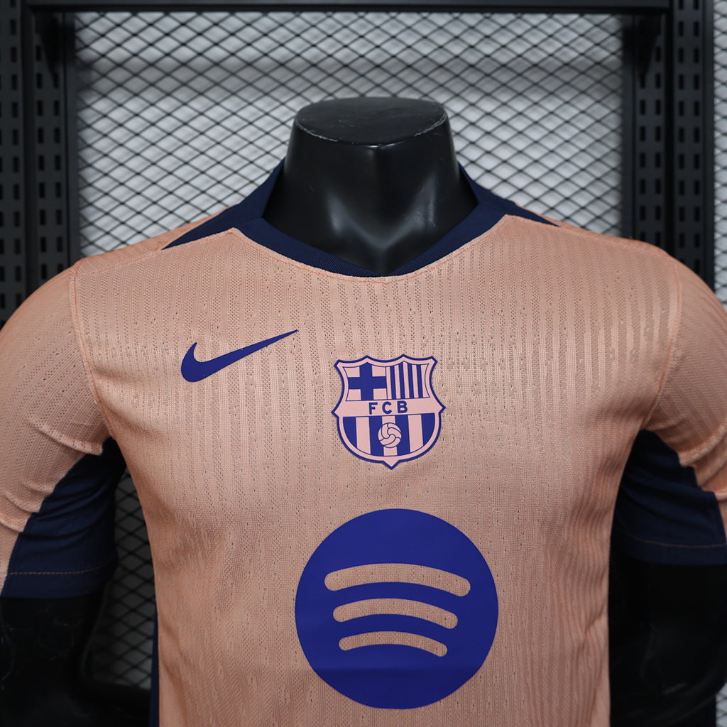 Camiseta FC Barcelona Naranja y Negra Edición Especial 2025/26 Versión Jugador - espalda