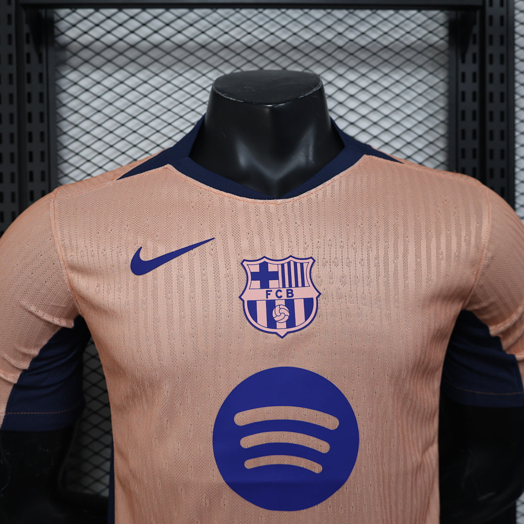 Camiseta FC Barcelona Naranja y Negra Edición Especial 2025/26 Versión Jugador - espalda