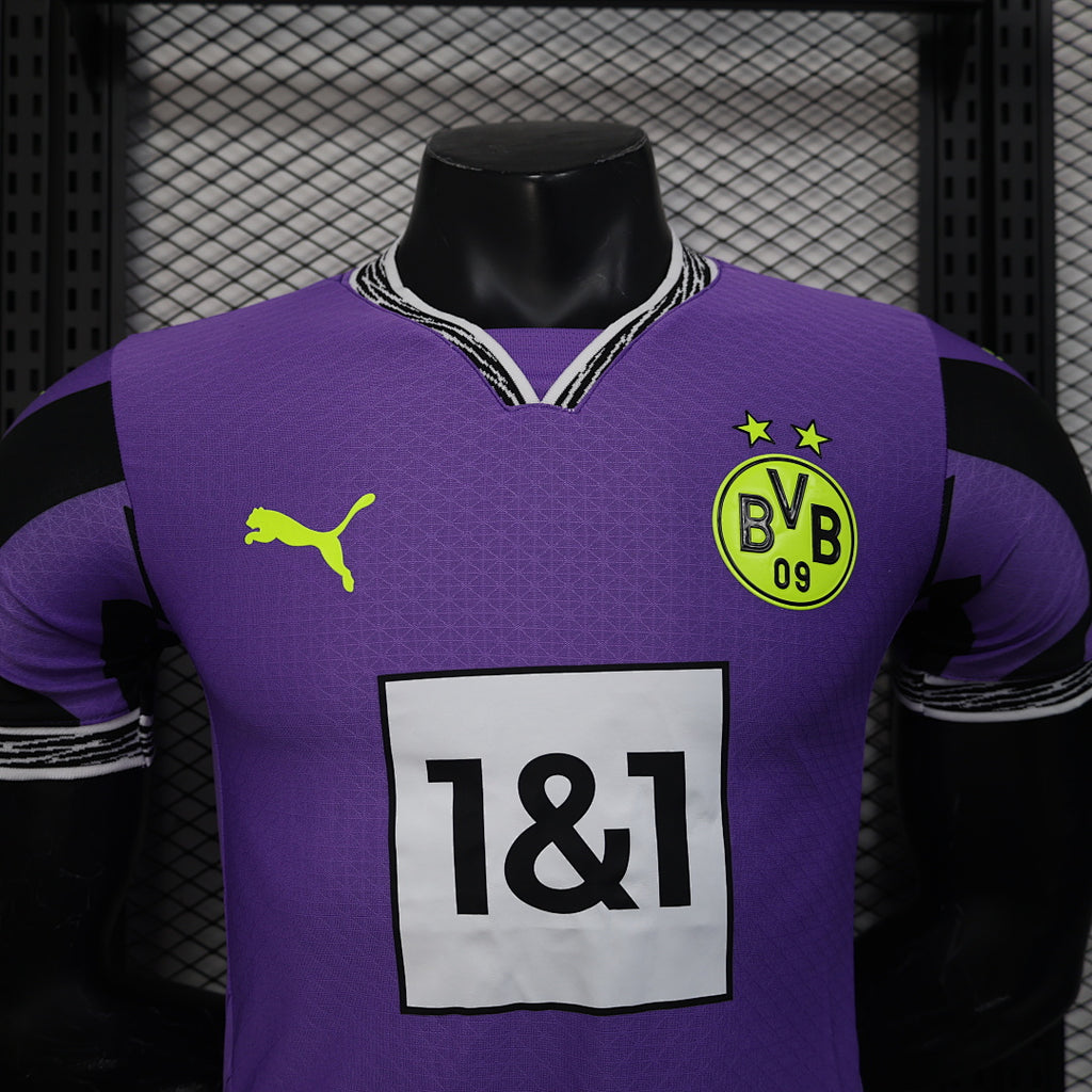 Camiseta Borussia Dortmund Morada y Negra Edición Especial 2025/26 Versión Jugador - espalda