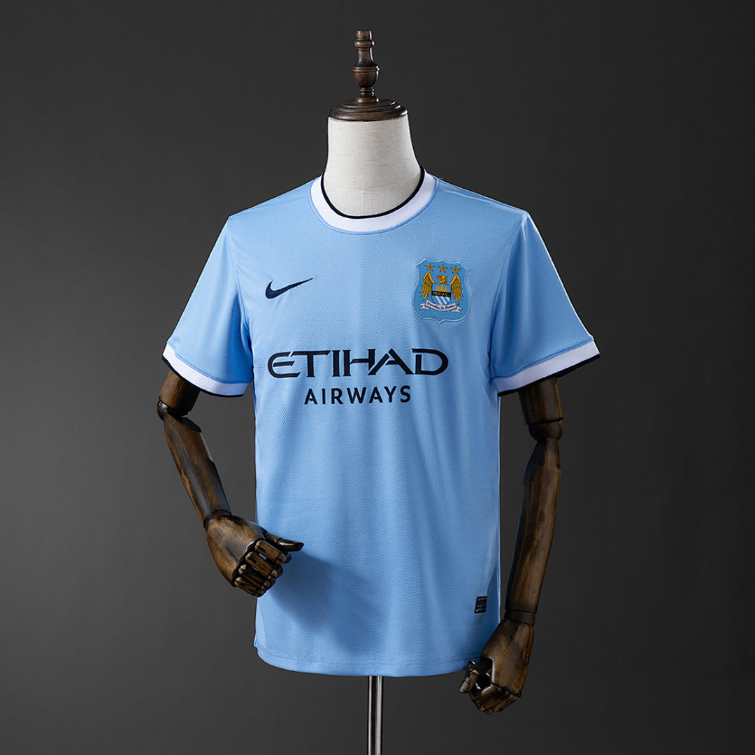 Camiseta Retro Manchester City Local 13/14 - frente
