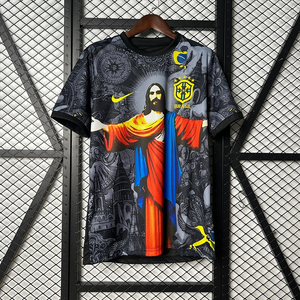 Camiseta Brasil Negra y Gris Edición Especial 2025 - frente