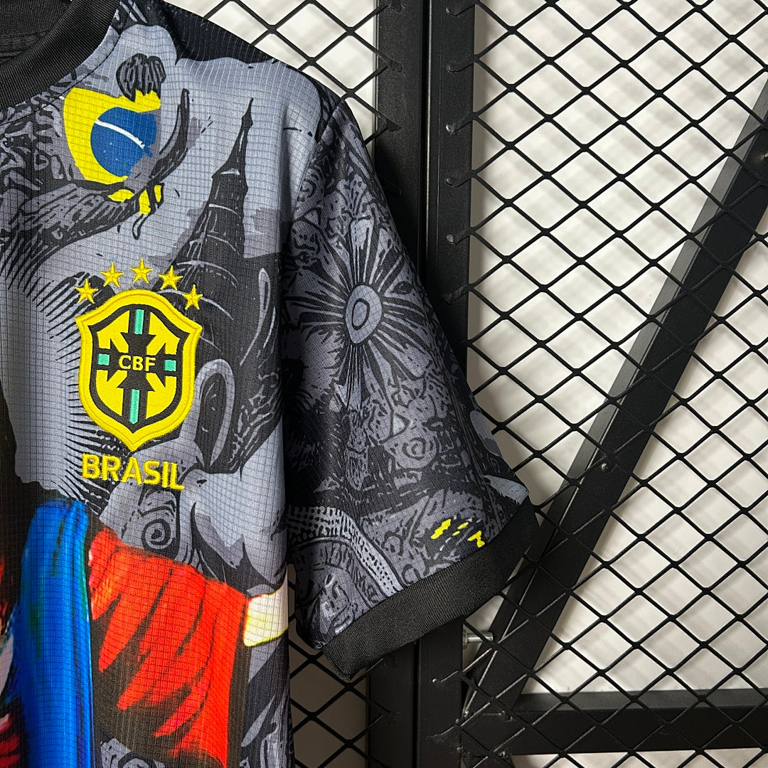Camiseta Brasil Roja y Negra Edición Especial 2025 - espalda