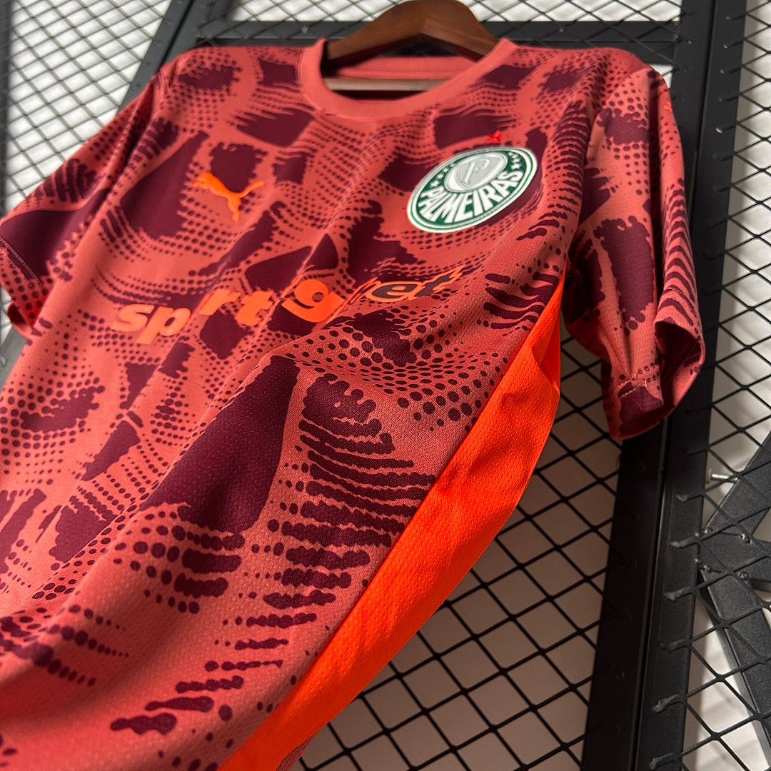 Camiseta Palmeiras Portero Burdeos y Roja 2025/26 - espalda