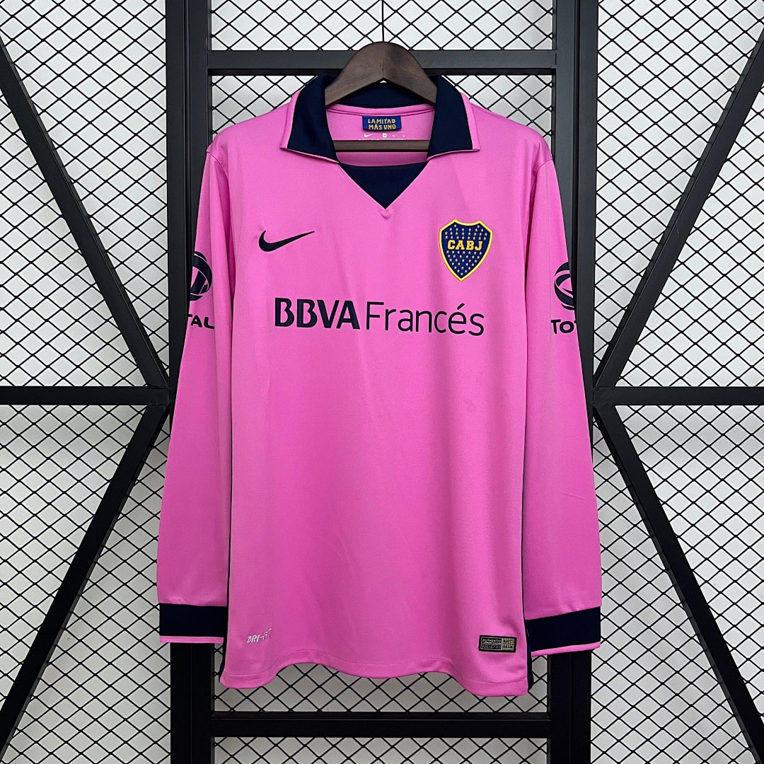 Camiseta Retro Boca Juniors Visita Rosada y Morada 13/14 - frente