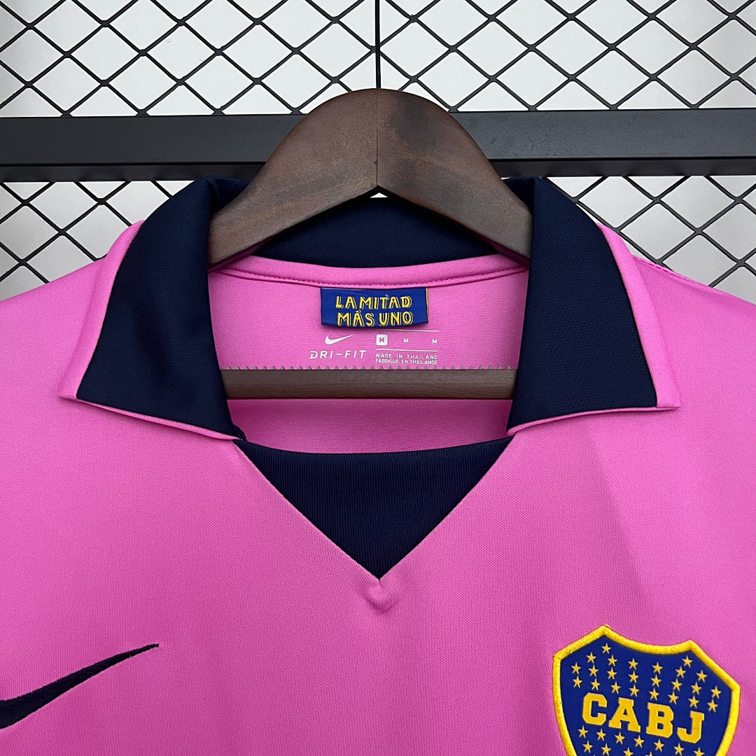 Camiseta Retro Boca Juniors Visita Rosada y Morada 13/14 - espalda
