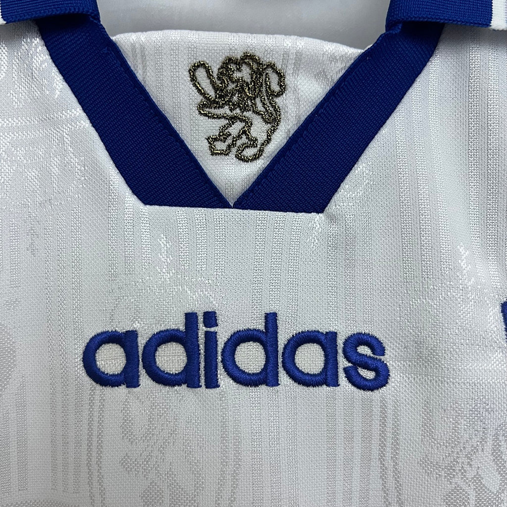 Camiseta Retro Real Zaragoza Local Azul Marino y Gris Claro 97/98 - espalda