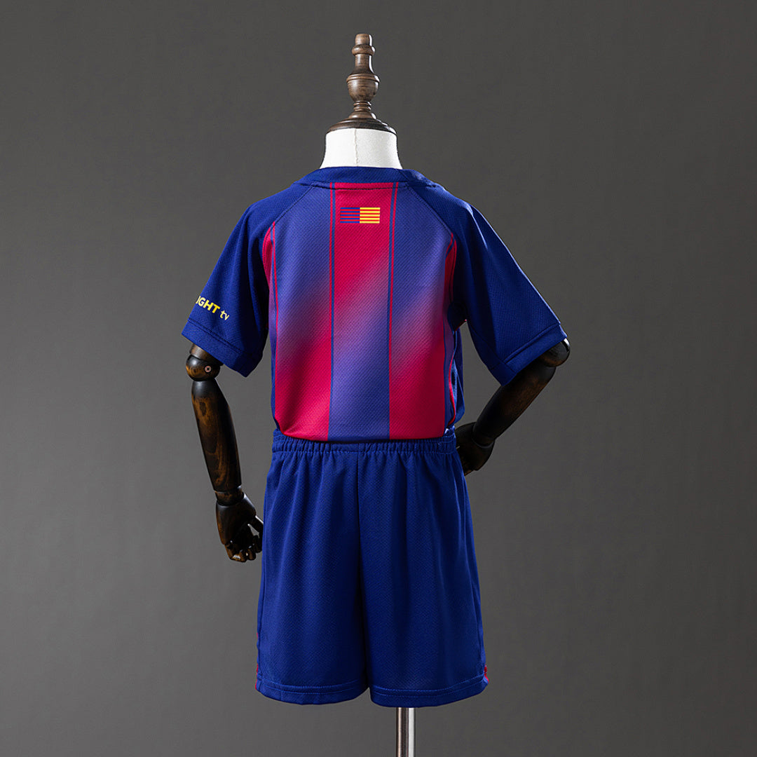 Conjunto Niños FC Barcelona Local Azul Marino y Gris 2025/26 - espalda