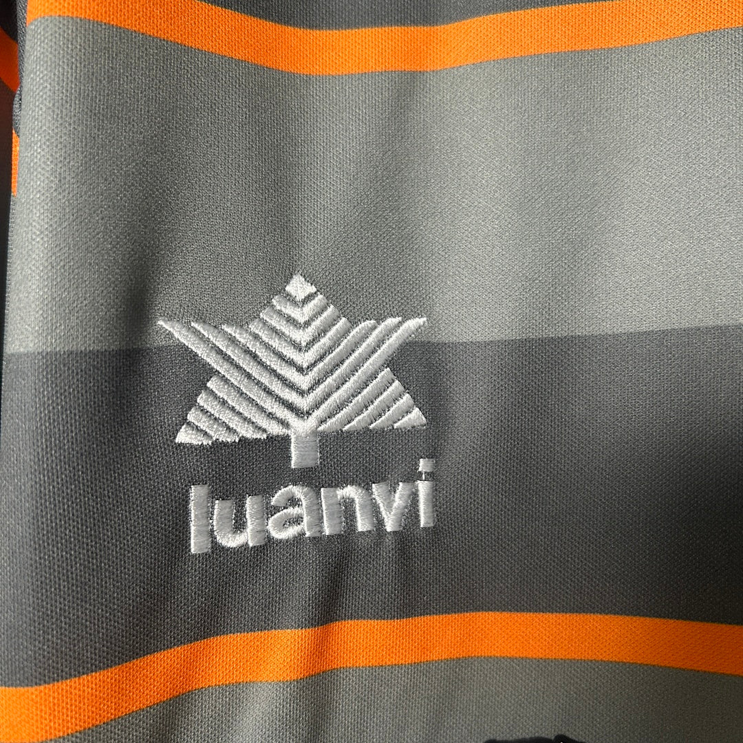 Camiseta Retro Valencia CF Tercera Dorada y Gris 99/00 - espalda
