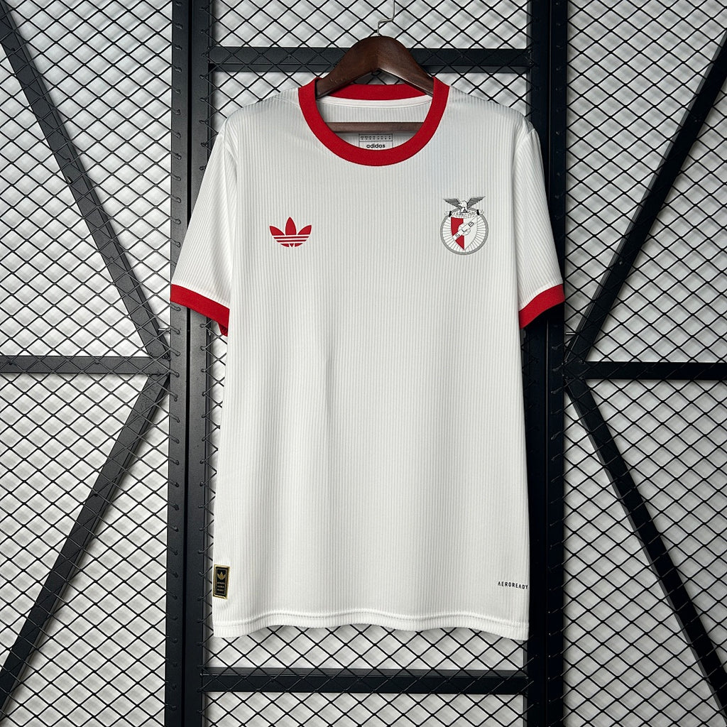 Camiseta SL Benfica Gris Claro y Negra Edición Especial 2025/26 - frente