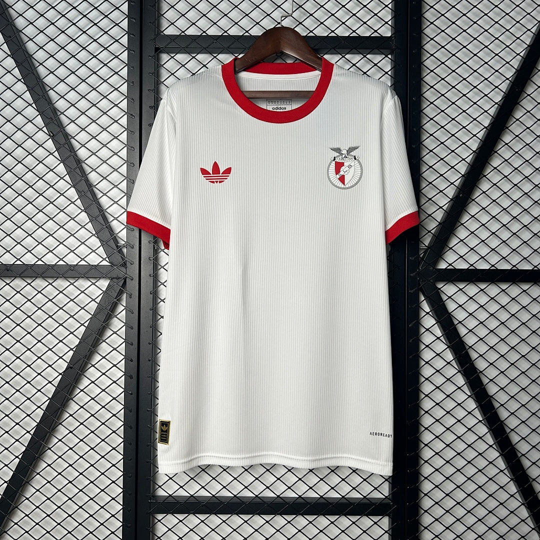 Camiseta SL Benfica Gris Claro y Negra Edición Especial 2025/26 - frente