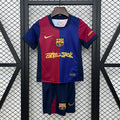 Conjunto Niños FC Barcelona Local Negra y Azul Marino 2025/26 - frente