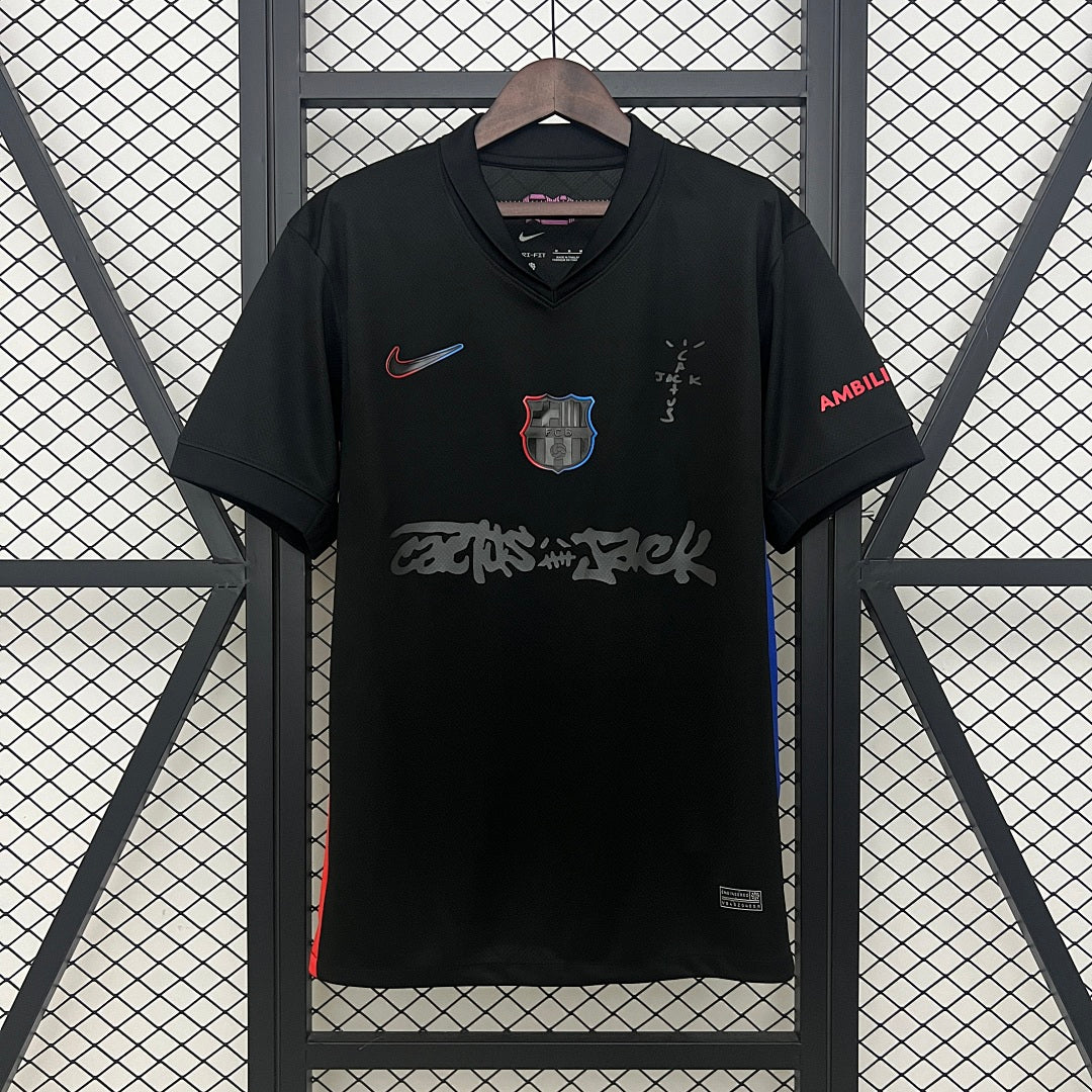 Camiseta FC Barcelona Visita Negra y Gris 2024/25 - frente