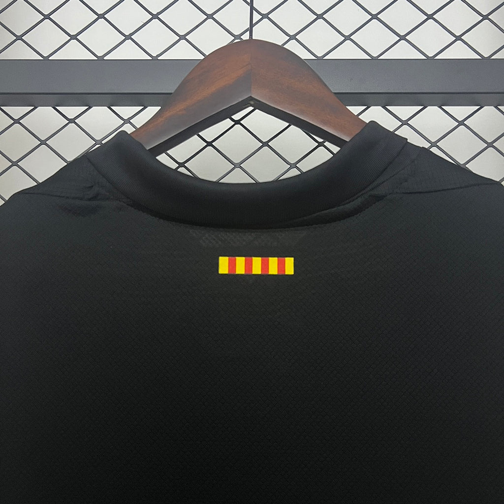 Camiseta FC Barcelona Visita Negra y Rosada 2024/25 - espalda