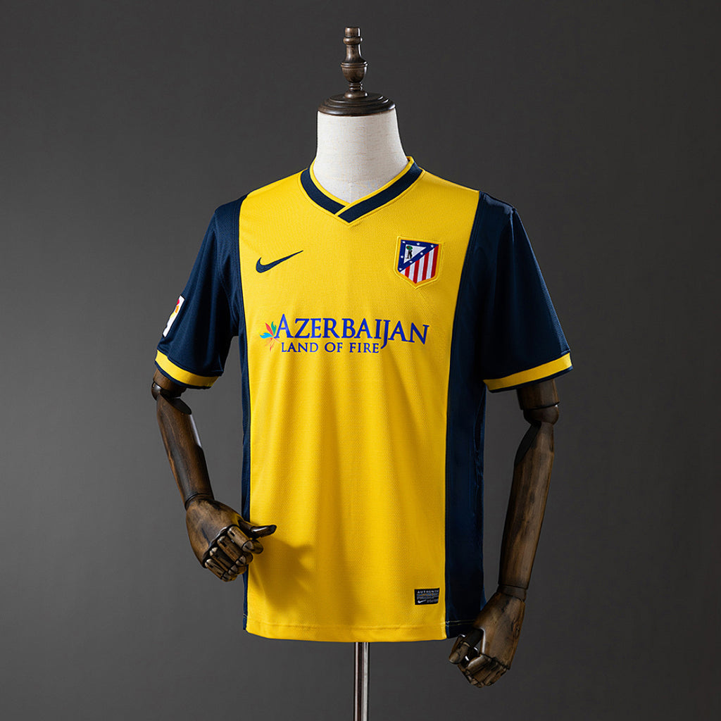 Camiseta Retro Atlético de Madrid Visita Negra y Gris 13/14 - frente