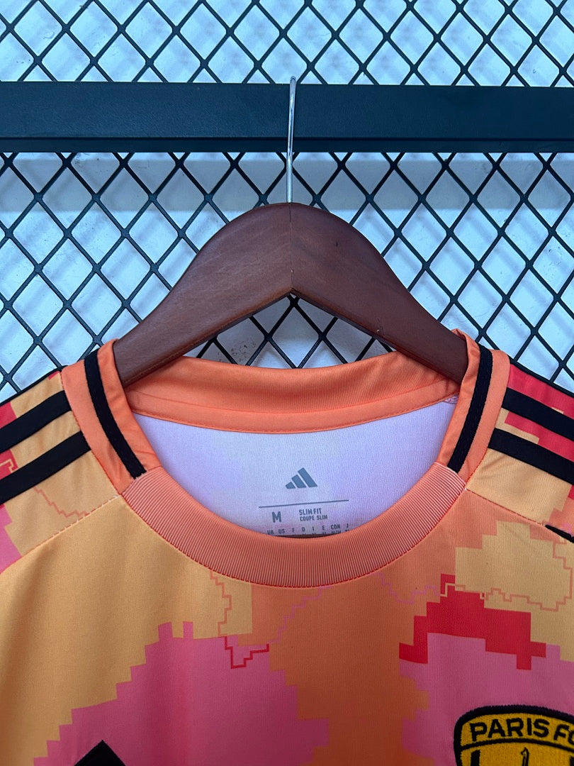 Camiseta PSG Naranja y Roja Edición Especial 2025/26 - espalda