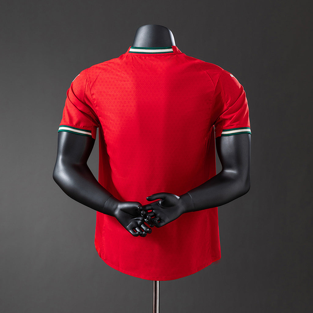 Camiseta Portugal Local Burdeos y Roja 2025 Versión Jugador - espalda