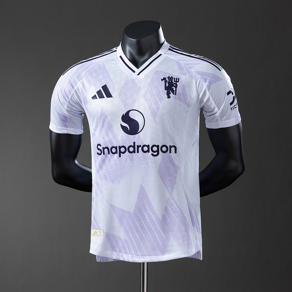 Camiseta Manchester United Visita Celeste y Negra 2025/26 Versión Jugador - frente