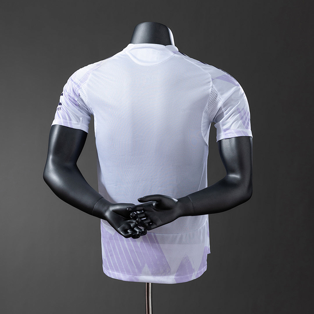 Camiseta Manchester United Visita Celeste y Negra 2025/26 Versión Jugador - espalda