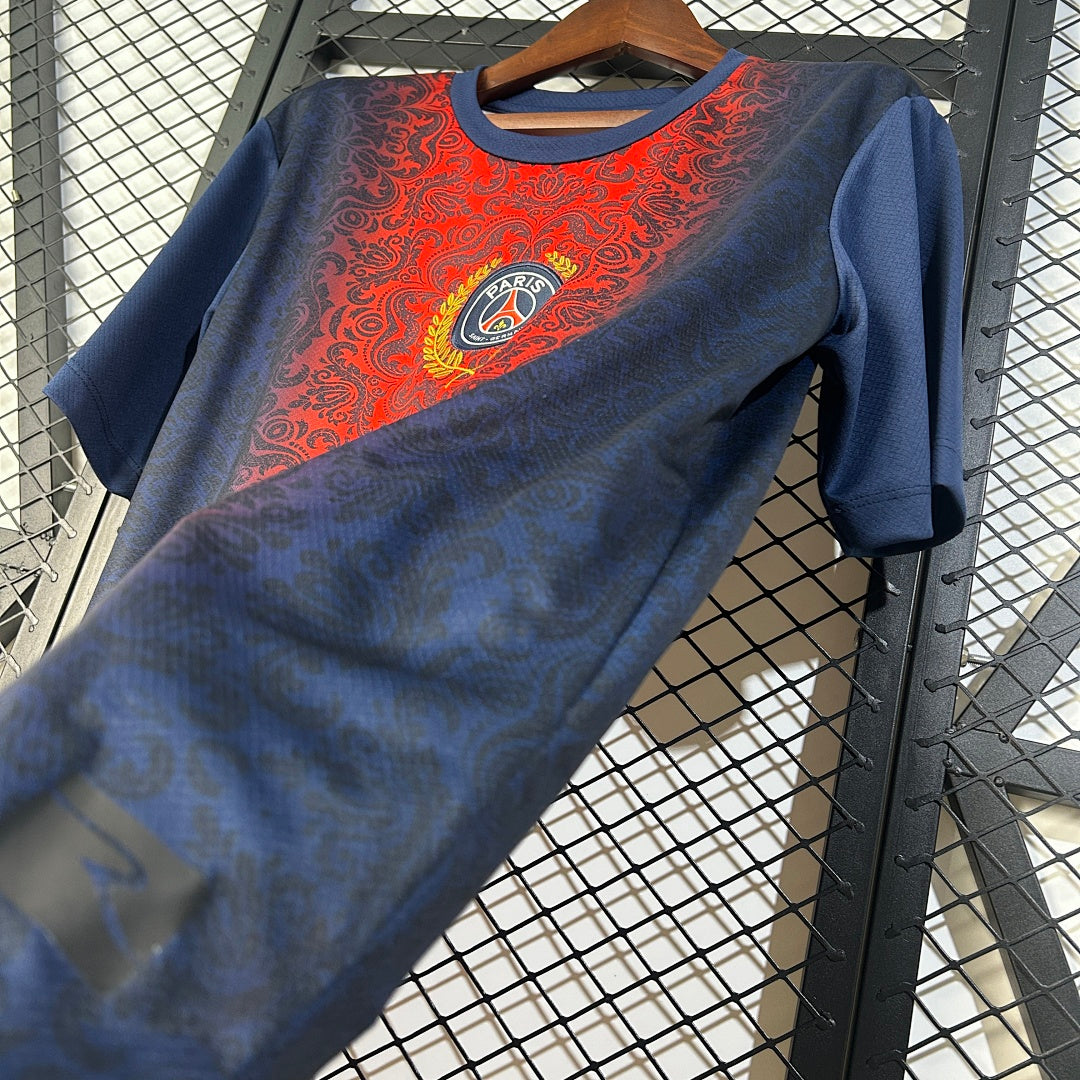 Camiseta PSG Roja y Azul Marino Edición Especial 2025/26 - espalda