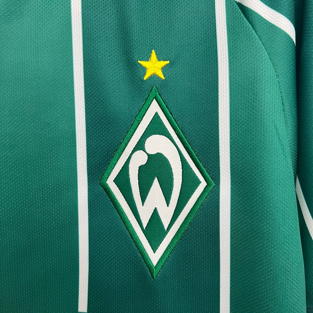 Camiseta Werder Bremen Local Verde Oscuro y Gris Claro 2025/26 - espalda
