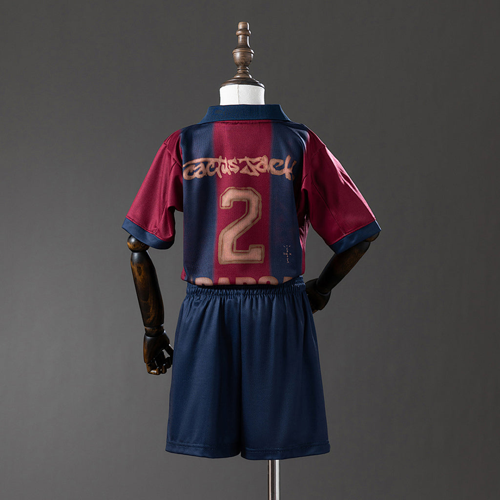 Conjunto Niños FC Barcelona Burdeos y Negra Edición Especial 2025/26 - espalda