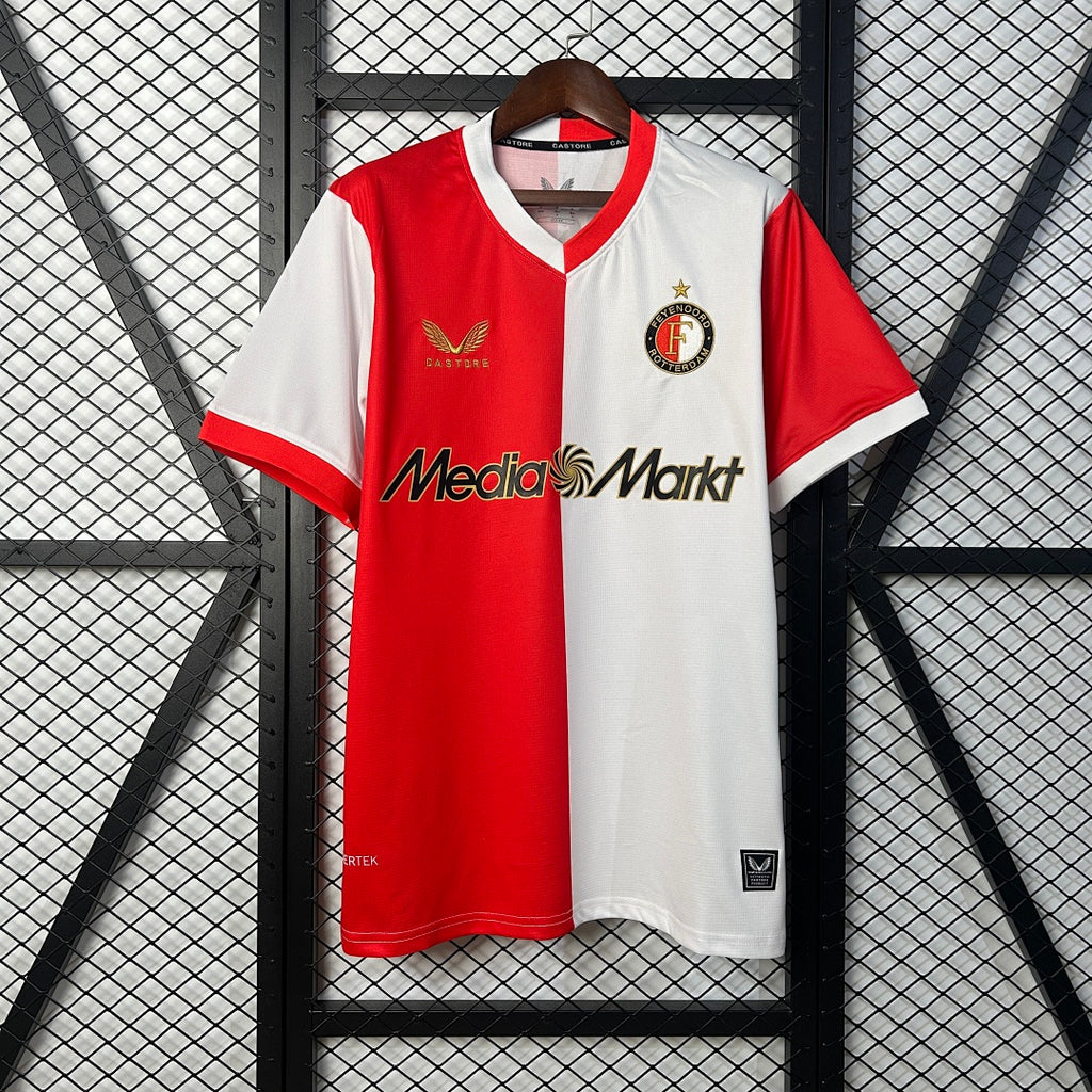 Camiseta PSV Eindhoven Local Gris Claro y Roja 2025/26 - frente