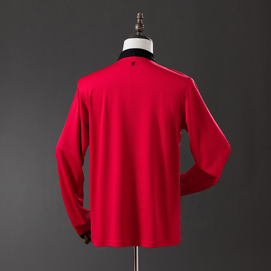 Camiseta Retro Manchester United Local Manga Larga 13/14 - espalda