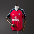 Camiseta Retro Bayern Múnich Local Negra y Burdeos 00/01 - frente