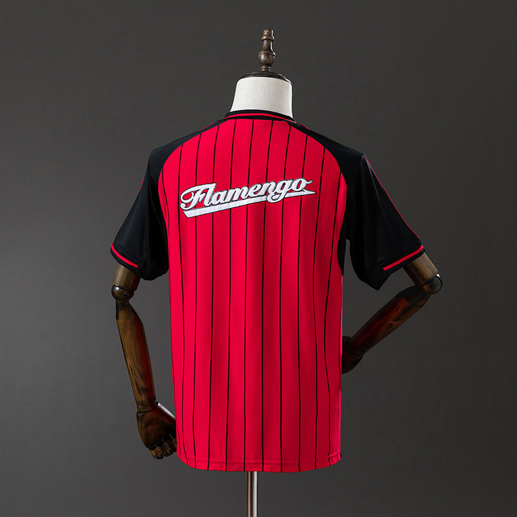 Camiseta Flamengo Roja y Burdeos 2025/26 - espalda